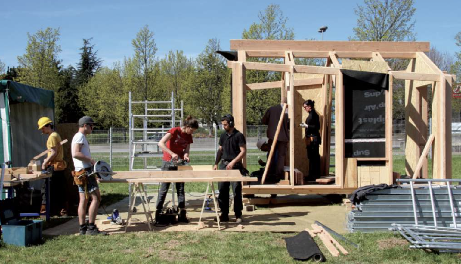 Le Bosquet, chantier de montage
