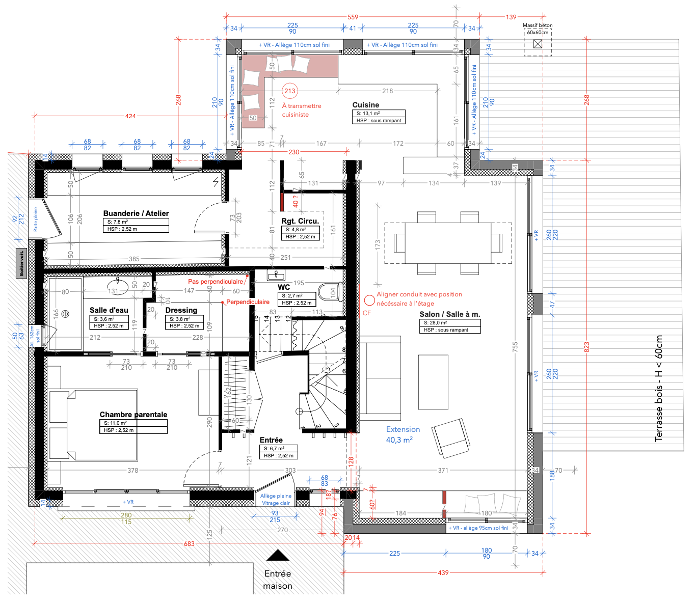 Plan du rez-de-chaussée