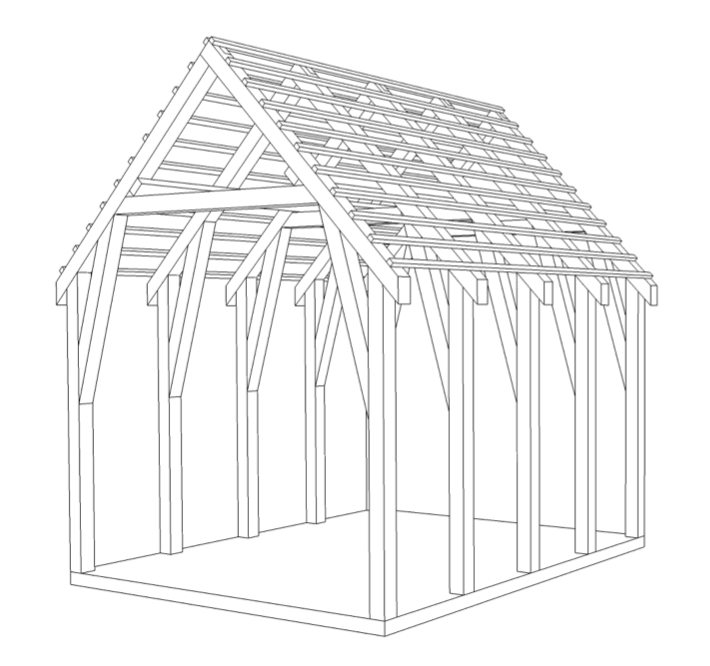 Principe structurel en bois de brin